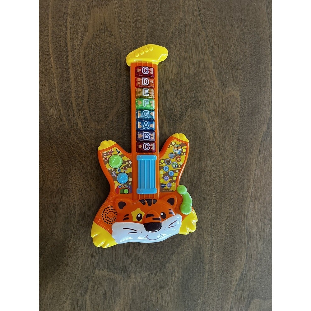 VTech Guitar Toy Zoo Jamz Tiger Rock Electronic Light Up Musical Toy
